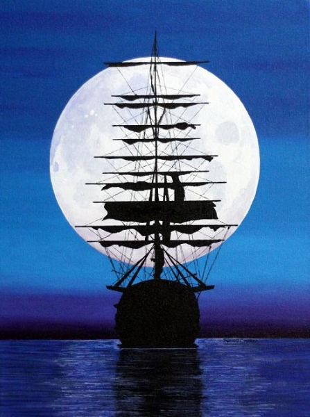 Full Moon Bay by ROBERT CROOKER ART
