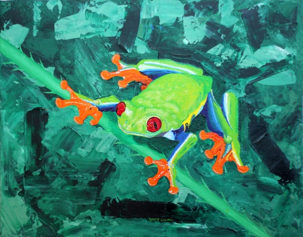 Red Eyed Tree Frog by ROBERT CROOKER ART