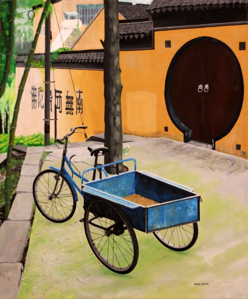 Click here to view A Gardener's Bike at Suzhou (Soochow) by ROBERT CROOKER ART 