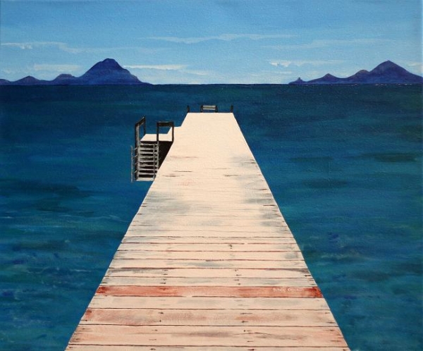 Jetty in the Blue by ROBERT CROOKER ART