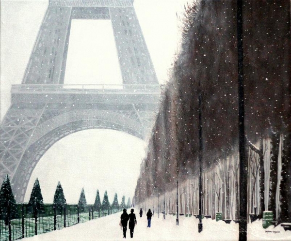 Click here to view Neige sur Champ de Mars by ROBERT CROOKER ART